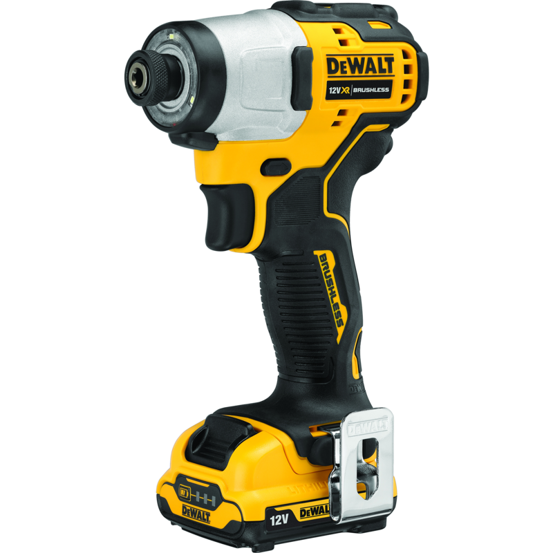 DEWALT Akku-Schlagschrauber DCF801D2, 12Volt, 1/4", gelb/schwarz, 2x Li-Ionen