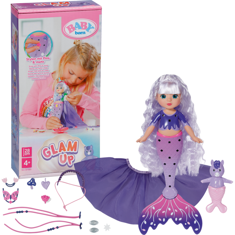 ZAPF Creation BABY born Glam Up Aura Puppe, pink