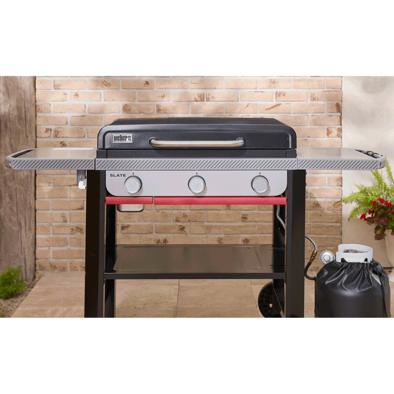 Weber Slate GPD Premium Plancha, 71cm Grill, schwarz/silber