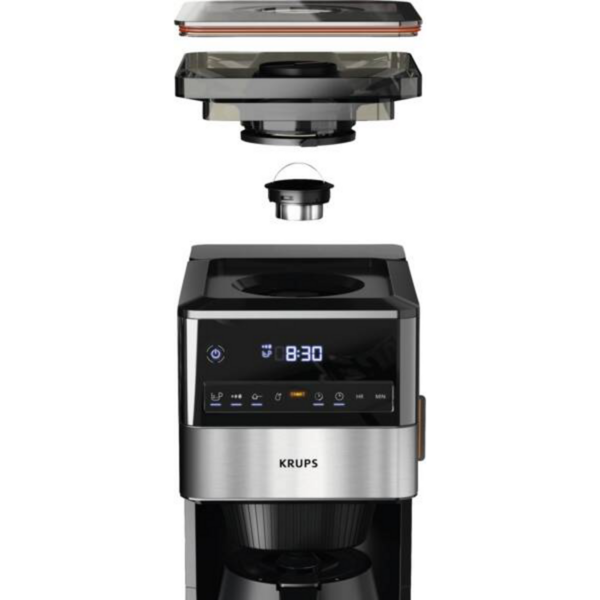Krups Grind Aroma XL KT8428 mit Mahlwerk Filtermaschine, schwarz/edelstahl