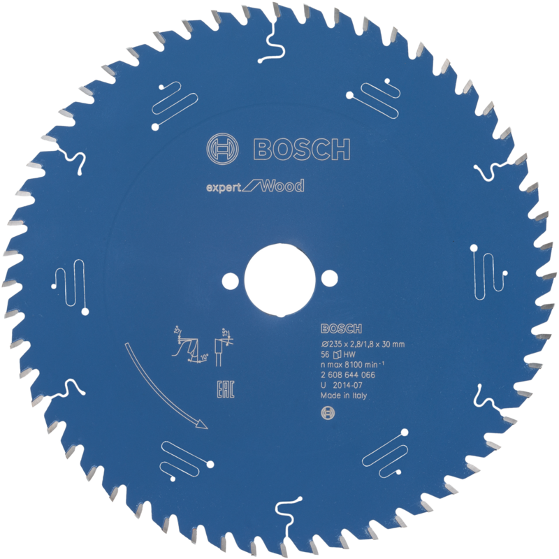 Bosch Professional EXPERT Wood Kreissägeblatt, Ø 235mm, 56Z Sägeblatt, Bohrung