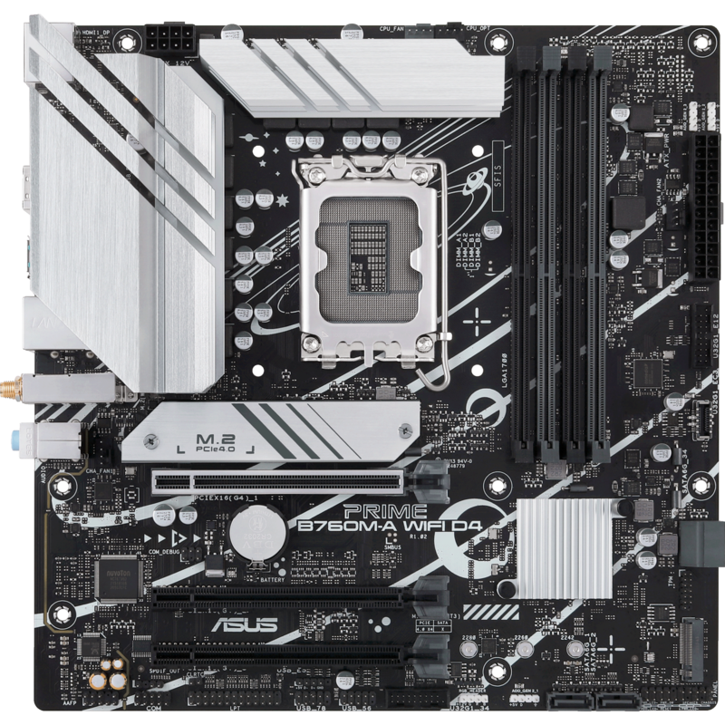 ASUS PRIME B760M-A WIFI D4 Mainboard, schwarz/silber