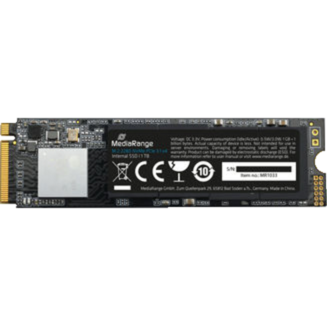 MediaRange MR1033 1TB SSD, schwarz, PCie 3.1 x4 (20Gb/s), NVMe, M.2 2280, intern