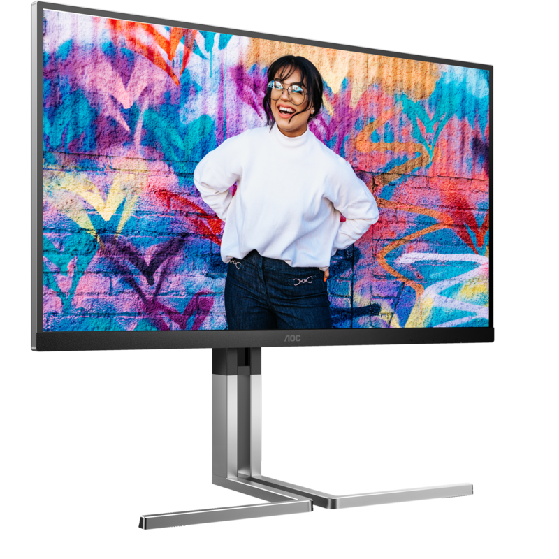 AOC Q27U3CV QLED-Monitor, schwarz, QHD, IPS QD, USB Hub, KVM
