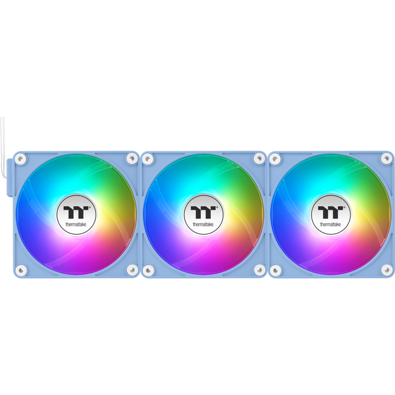 Thermaltake CT120 EX ARGB Sync PC Cooling Fan Gehäuselüfter, hellblau, 3er Pack
