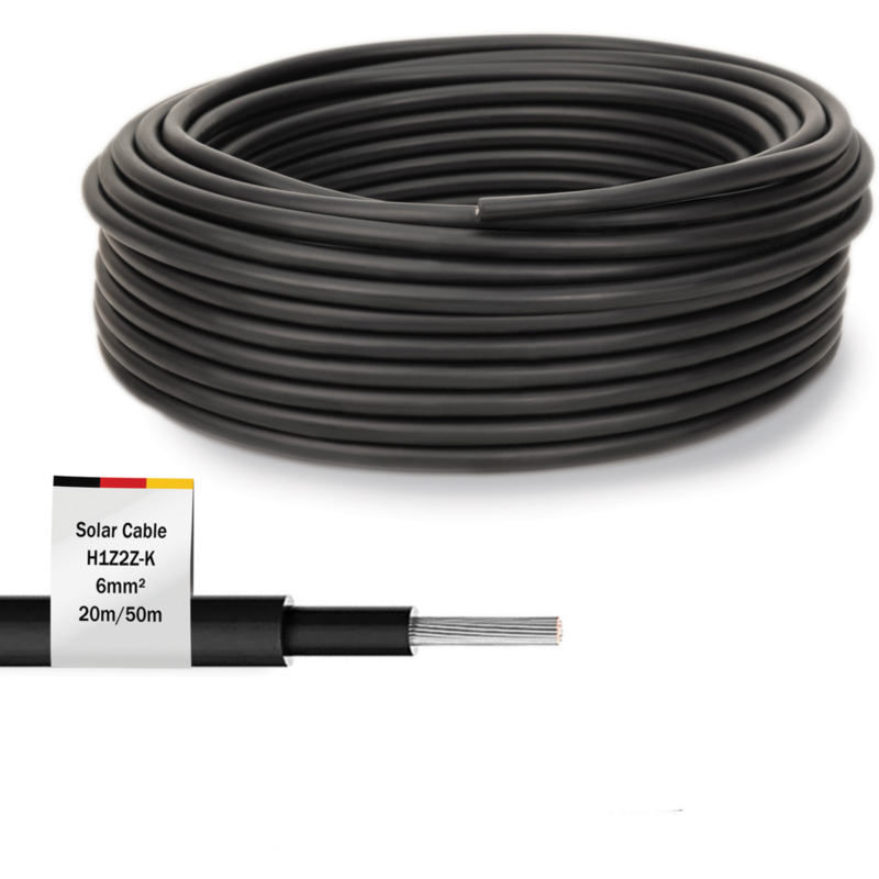 Digitus Solarkabel Installation Ø 6mm² PV 1.500Volt Kabel, schwarz, 50 Meter