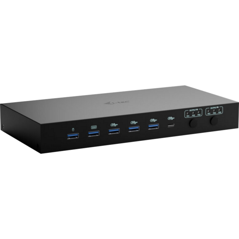 i-tec USB-C KVM Docking Station Dockingstation, schwarz, für Drei