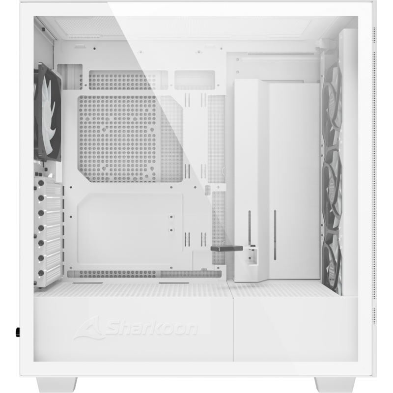 Sharkoon Rebel C50 RGB Generalüberholt Tower-Gehäuse, weiß, Gehärtetes Glas, Generalüberholt