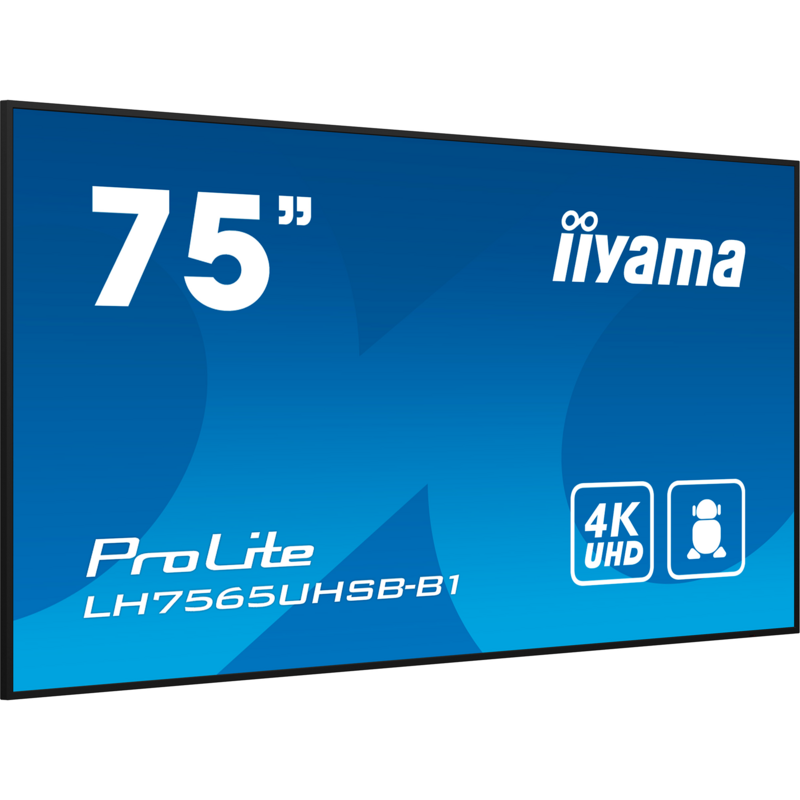 iiyama ProLite LH7565UHSB-B1 Public Display, schwarz, UltraHD/4K, IPS, WiFi