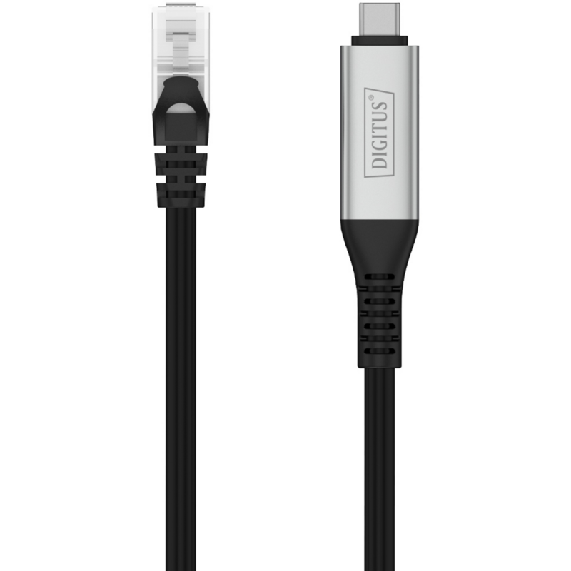 Digitus USB-C 3.2 Gen1 > RJ-45 Ethernet Kabel, 1Gbit/s Adapter, schwarz, 2