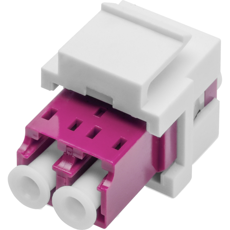 Digitus LWL Kupplung, Duplex, LC > LC Buchse, Multimode OM4, violett, inkl.