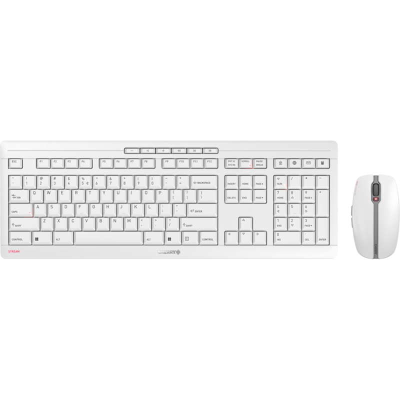CHERRY STREAM DESKTOP RECHARGE Desktop-Set, weiß/grau