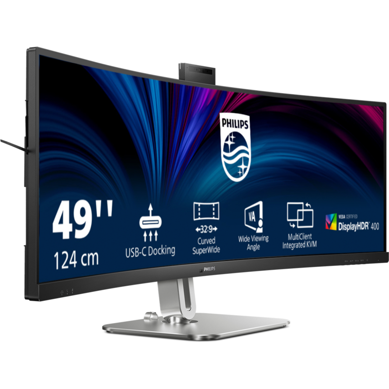 Philips 49B2U6900CH/00 LED-Monitor, dunkelgrau/silber, DQHD, VA, Curved