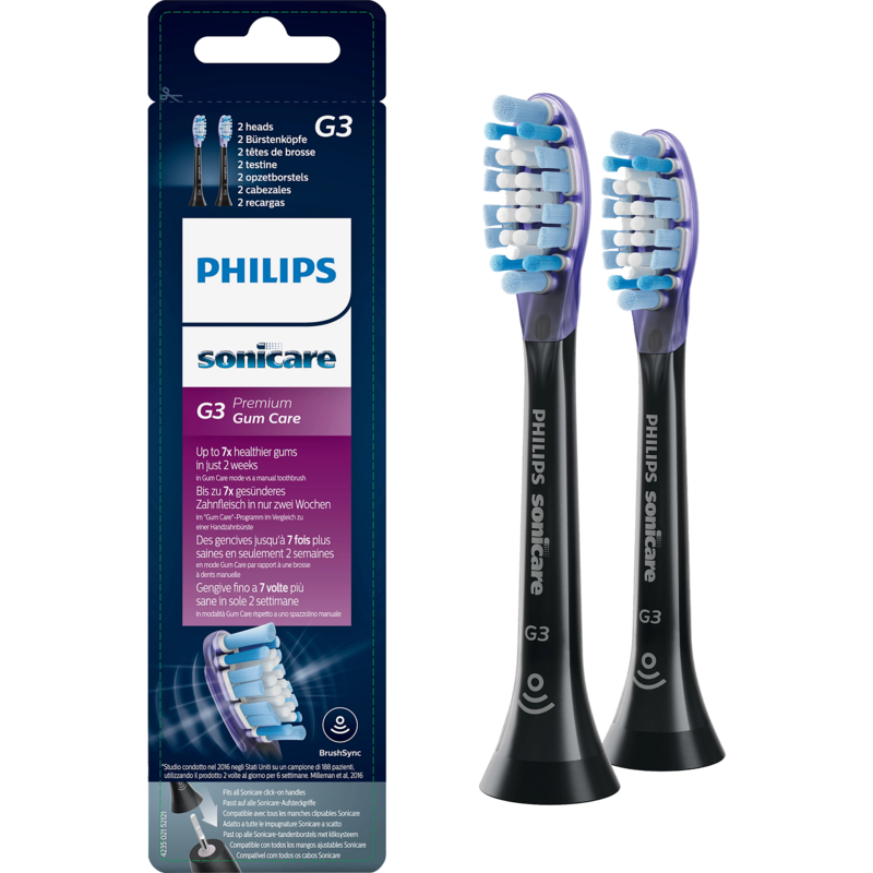 Philips Sonicare HX9052/17 G3 Premium Gum Care Aufsteckbürste, schwarz