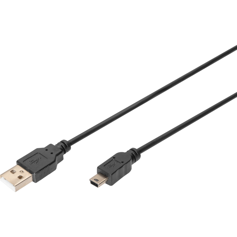 Digitus USB 2.0 Anschlusskabel USB-A (Stecker) > Mini-USB (Stecker) Kabel