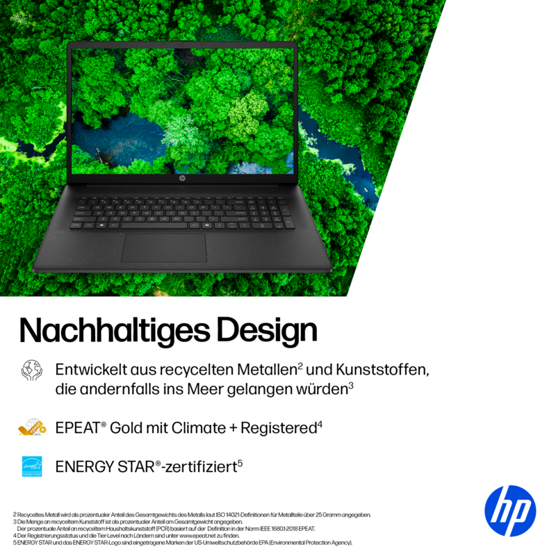 HP 17-cp2058ng Notebook, 17,3", Full HD, AMD Ryzen 5 7520U, Microsoft Windows, SSD
