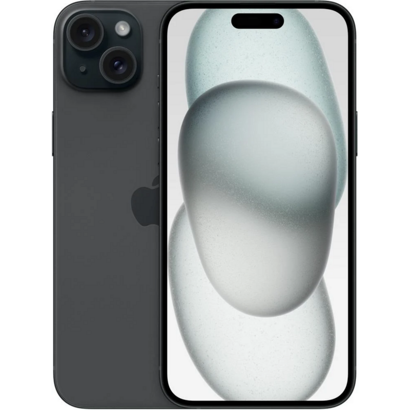 Apple iPhone 15 Plus 256GB Generalüberholt Handy, schwarz, Schwarz, iOS, Generalüberholt