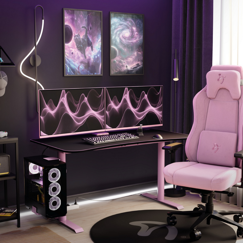 Arozzi Nova 32T2K180 Gaming-Monitor, pink, QHD, IPS, HDMI, DP, Lautsprecher