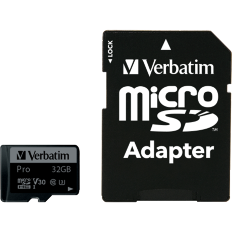 Verbatim Pro 32GB microSDHC Speicherkarte, UHS Speed Class 3