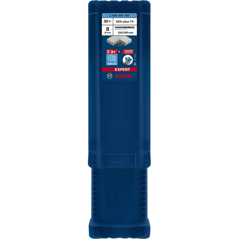Bosch Professional EXPERT Hammerbohrer SDS-plus-7X, Ø 8mm, 30 Stück Bohrer