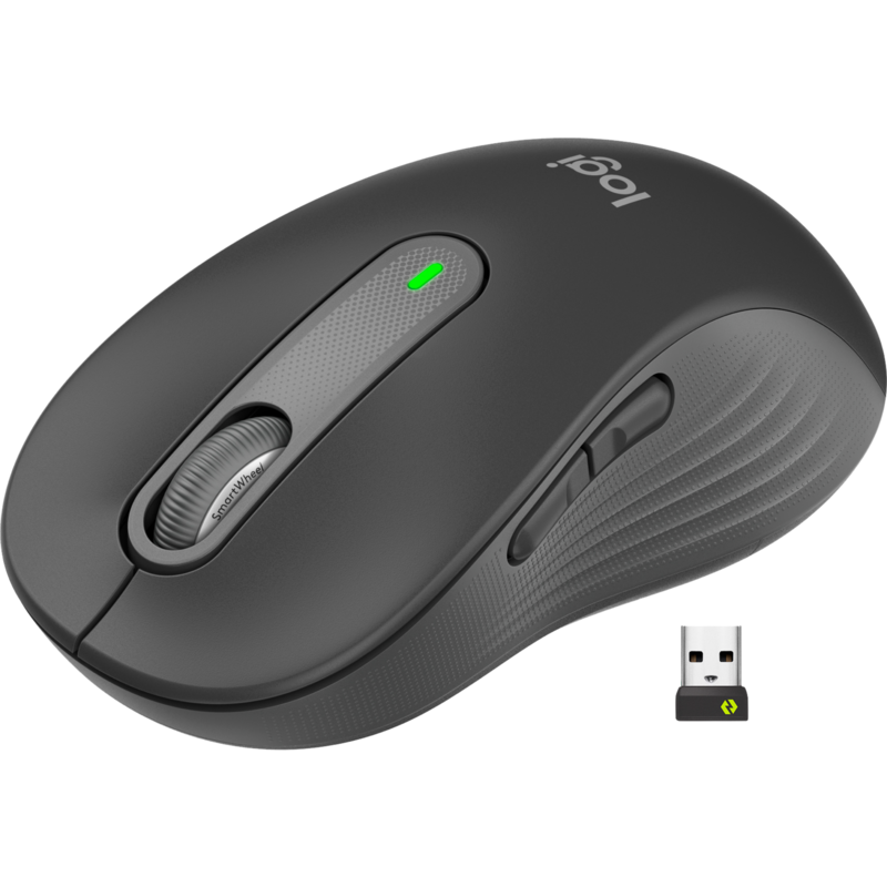 Logitech Signature M650 L Wireless Maus, graphit, Größe L, Chromebook
