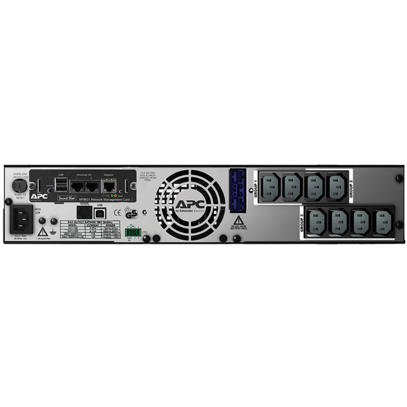 APC Smart UPS X SMX1500RMI2UNC USV, schwarz, Mit Netzwerkkarte