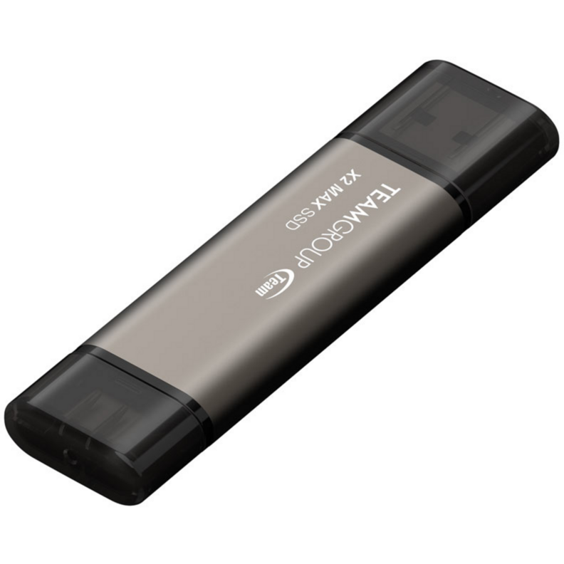 Team Group X2 MAX 2 TB USB-Stick, titan/schwarz, USB-A, USB-C