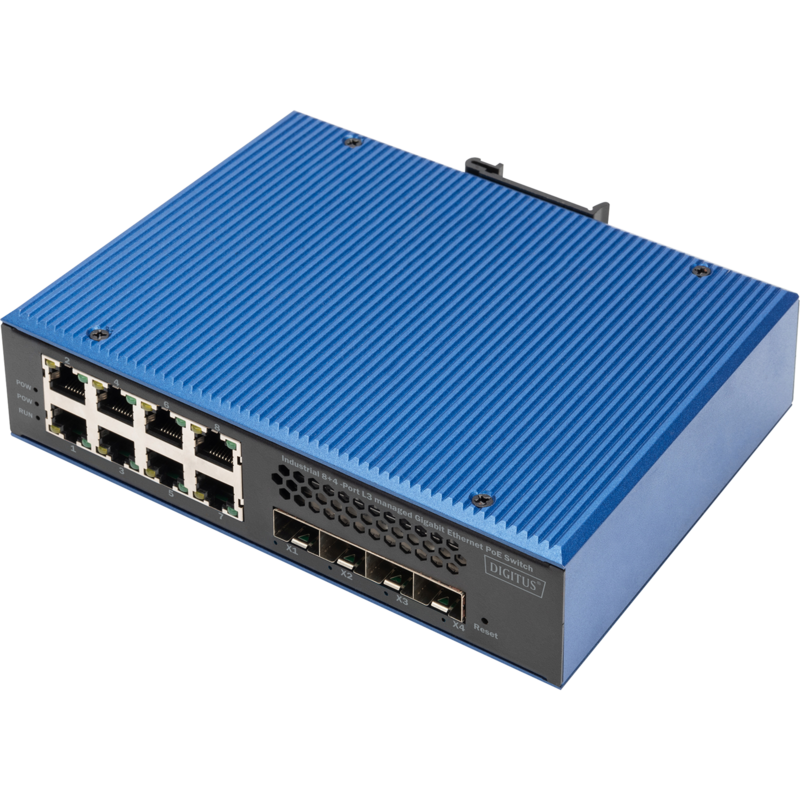 Digitus Industrial 8 + 4 10G Uplink Port L3 managed Gigabit Switch