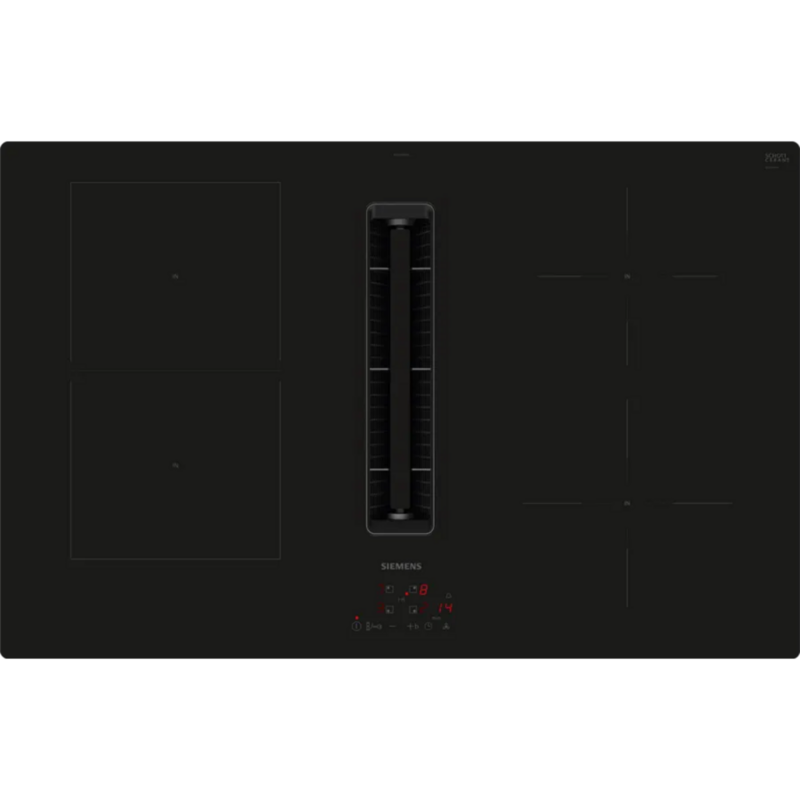 Siemens ED811BGA7 Autarkes Kochfeld, schwarz, 80 cm, mit integriertem Dunstabzug