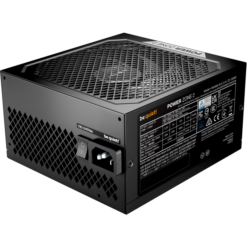 be quiet! POWER ZONE 2 1200W PC-Netzteil, schwarz, 1x 12 Pin High Power GPU, 3x