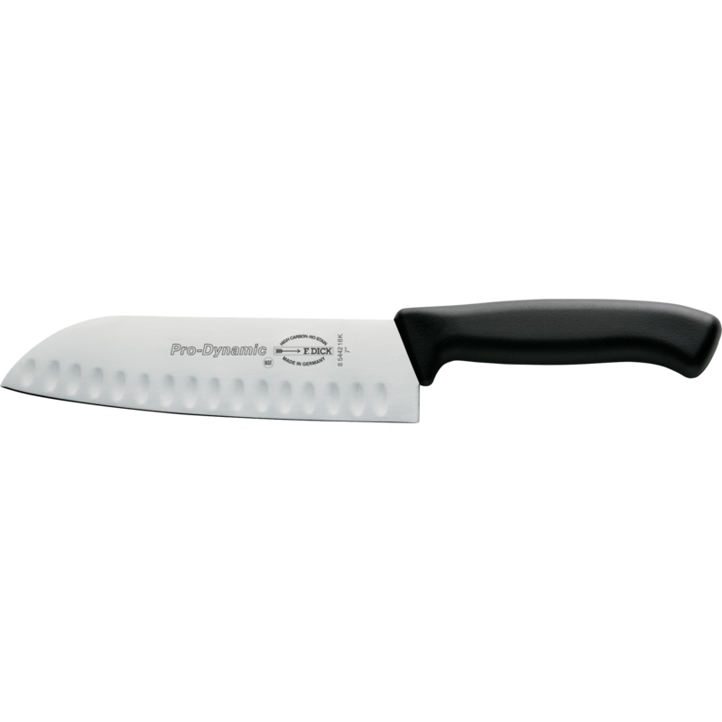 DICK ProDynamic Santoku Kullenschliff, 18cm Messer, schwarz