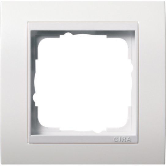 Gira Abdeckrahmen 1fach Abdeckung, weiß (glänzend)