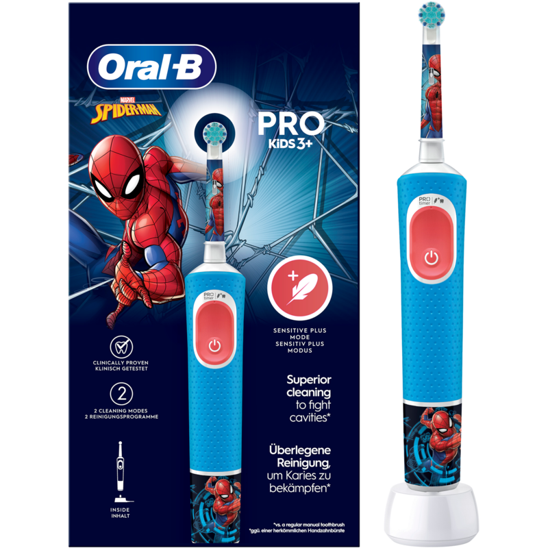Oral-B Oral-B Vitality Pro 103 Kids Spiderman Elektrische Zahnbürste, blau/weiß