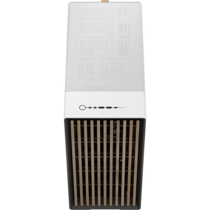 Fractal Design North XL Chalk White TG Clear Tower-Gehäuse, weiß/holz, Tempered, Gebraucht