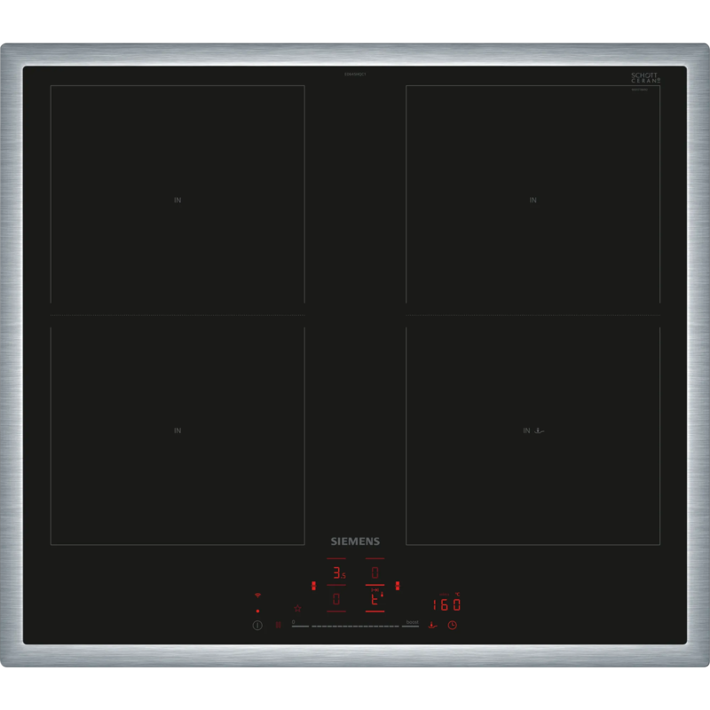 Siemens ED645HQC1E iQ500 Autarkes Kochfeld, schwarz/edelstahl, 60 cm, Home