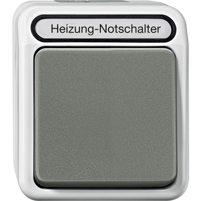 Merten Heizungs-Notschalter, zweipolig, beleuchtet, Aufputz, Schutzart IP44, 10