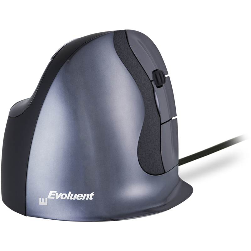 Evoluent VerticalMouse D Maus, schwarz/silber, Medium, RH