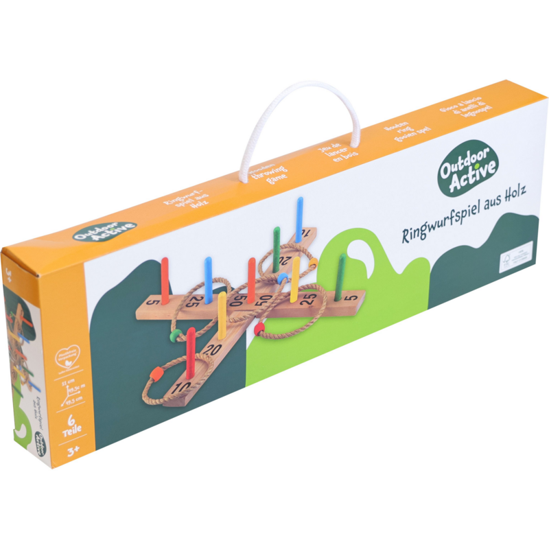 Outdoor active Ringwurfspiel aus Holz mit 9 Stäben Spiel, holz