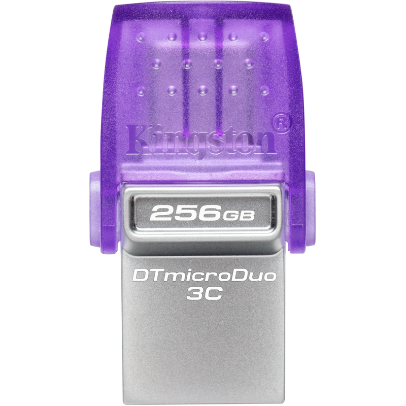 Kingston DataTraveler microDuo 3C 256 GB USB-Stick, violett/transparent, USB-A