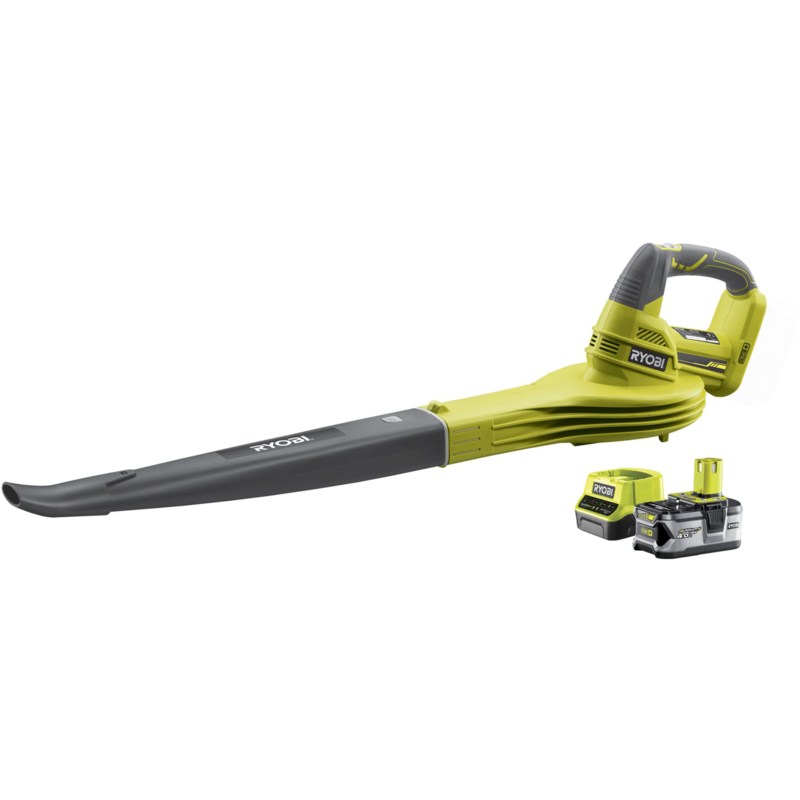 Ryobi ONE+ Akku-Laubgebläse RBL1820S40F, 18Volt Laubbläser, grün/schwarz, ohne