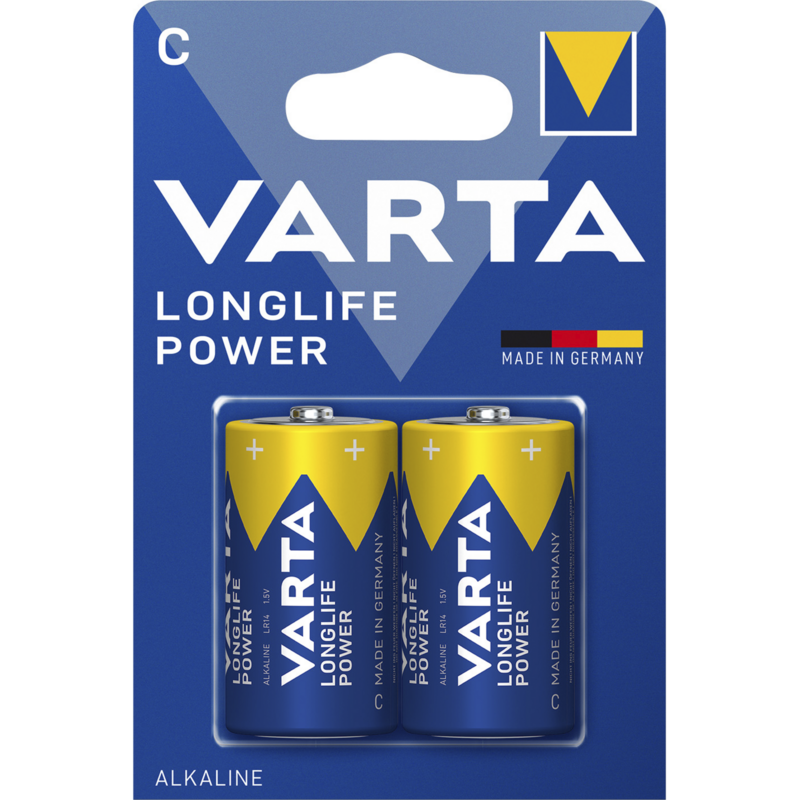 VARTA Longlife Power Batterie LR14, C (Baby), 2 Stück