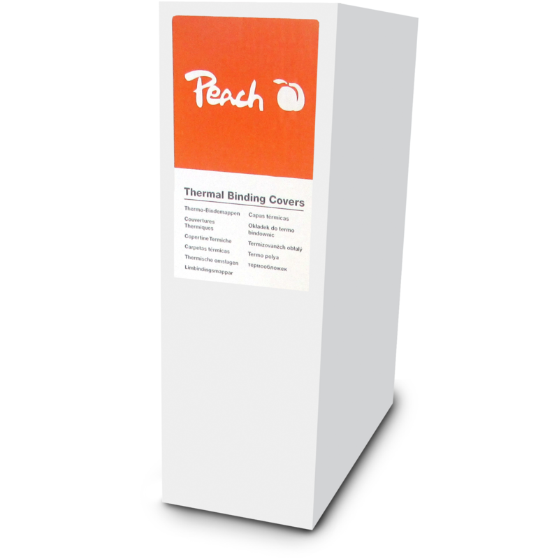 Peach Thermobindemappe für 15 Blätter A4 Binderücken, weiß, 100 Stück