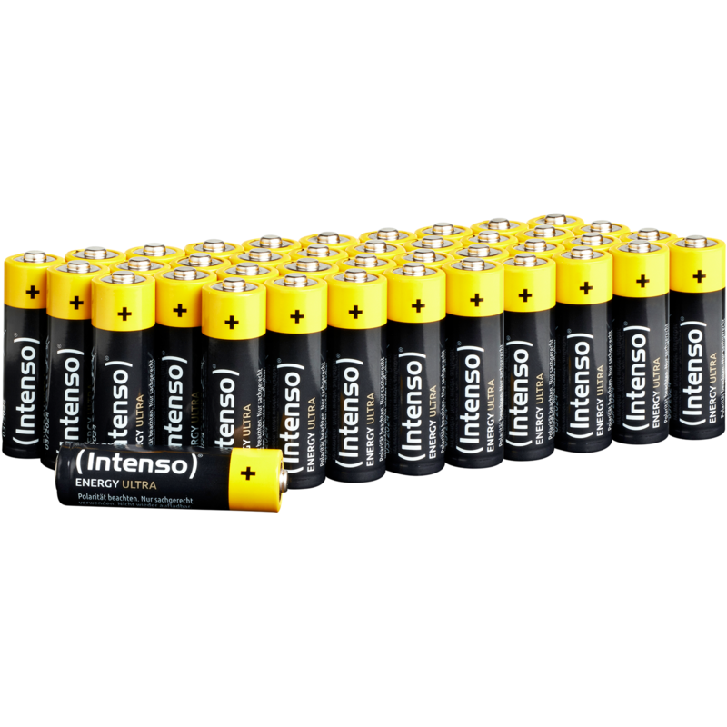 Intenso Energy Ultra AA LR06 Batterie, schwarz/gelb, 40er Pack