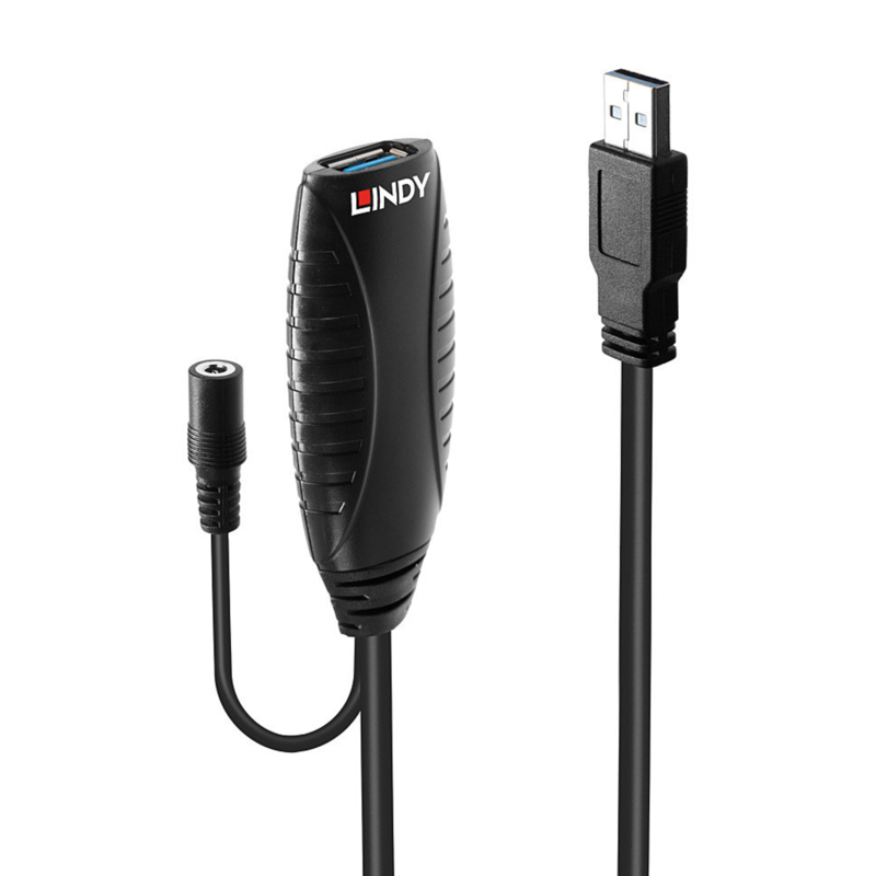 Lindy USB 3.2 Gen 1 Aktivverlängerungskabel, USB-A Stecker > USB-A Buchse
