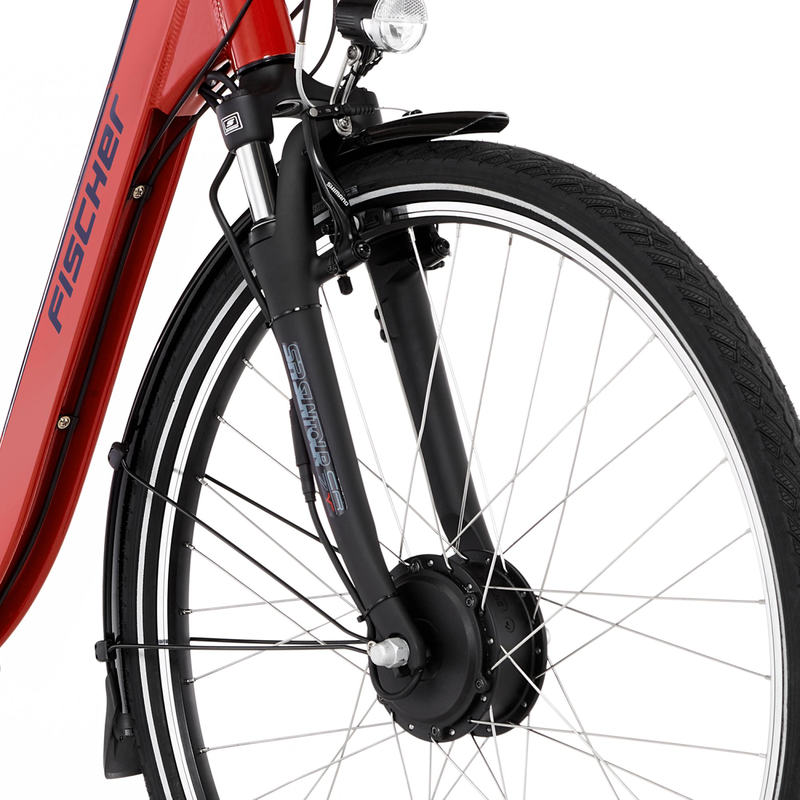 FISCHER Fahrrad CITA 1.0 Pedelec, rot (glänzend), 28", 44 cm Rahmen, Gebraucht