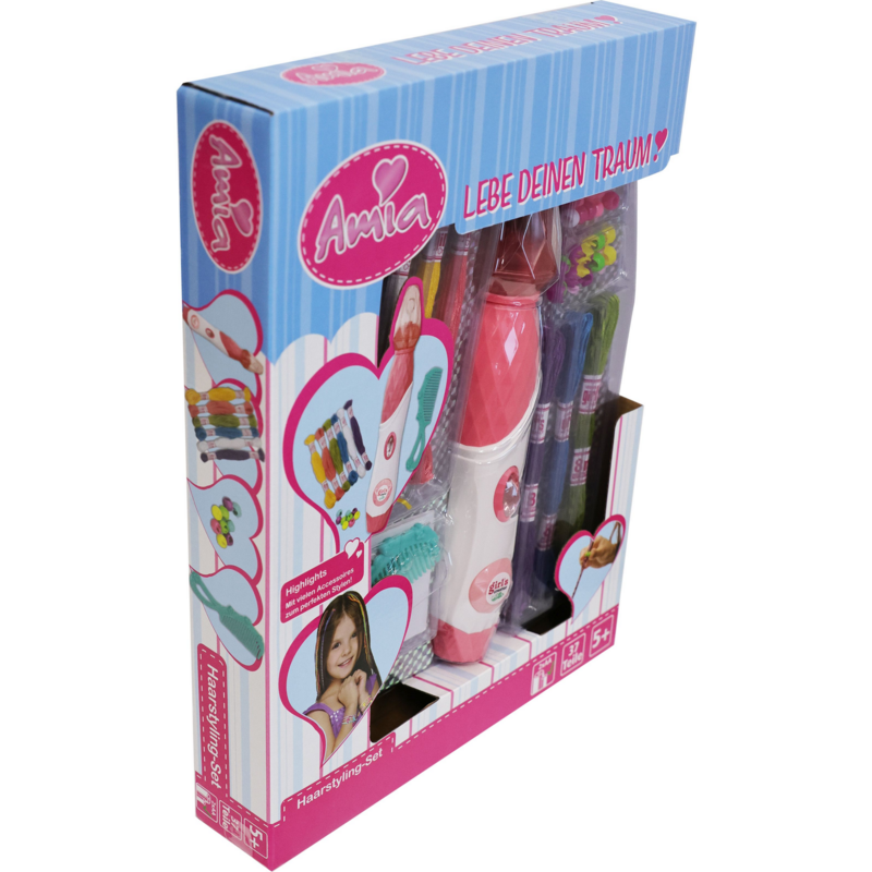 Haarstyling Set mit 37 Teilen Puppenzubehör