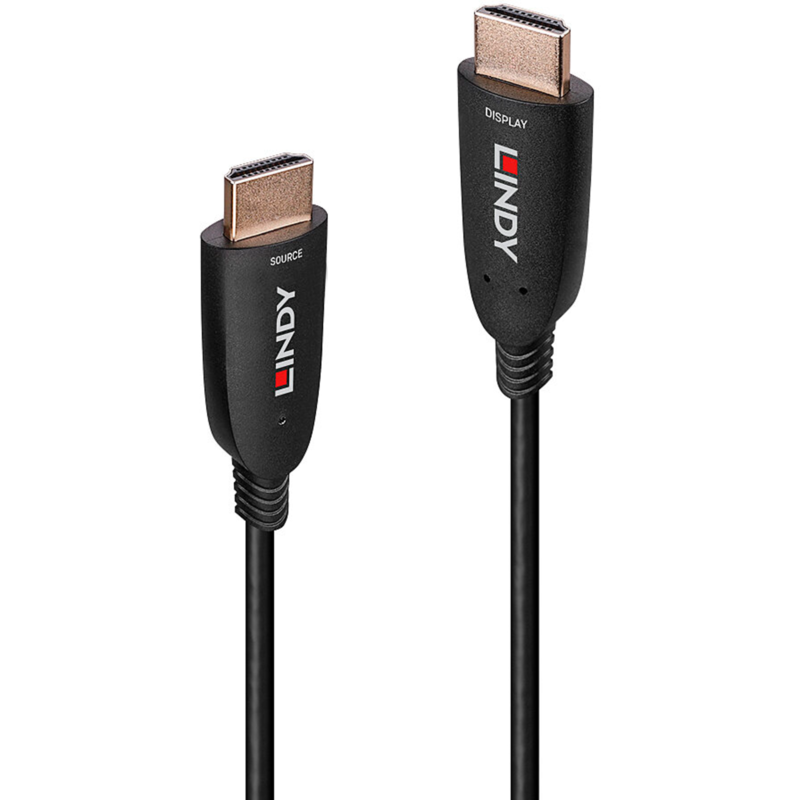 Lindy Fibre Optic Hybrid HDMI 2.1 8K60 Kabel, schwarz, 20 Meter, AOC-Kabel
