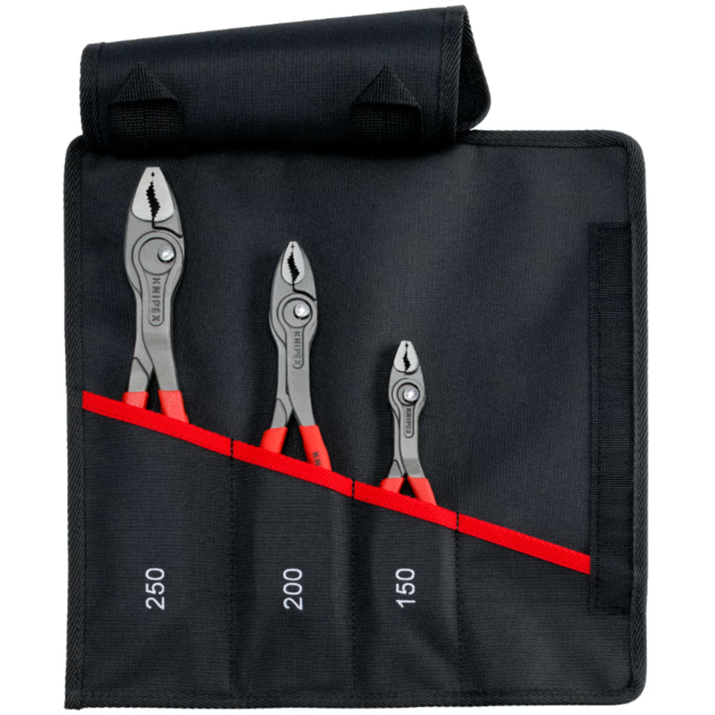 KNIPEX Rolltasche TwinGrip, Frontgreifzangen-Set 3-teilig Zangen-Set, rot, Länge