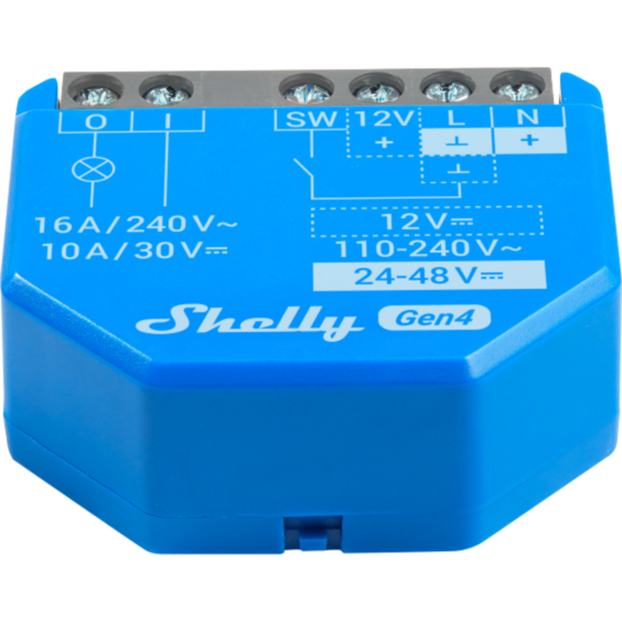 Shelly 1 Gen4 Relais, blau, 2er Pack