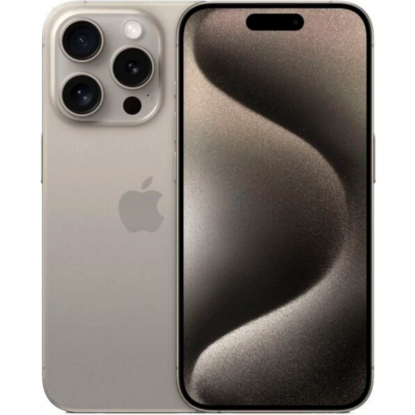 Apple iPhone 15 Pro 256GB Generalüberholt Handy, titan, Titan Natur, iOS, Generalüberholt